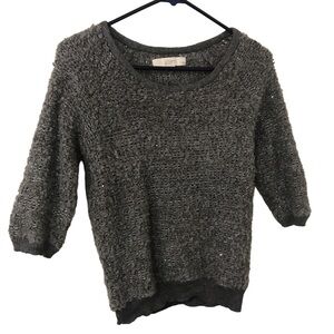 3/$15 Loft petites gray wool mohair rabbit blend knit sweater